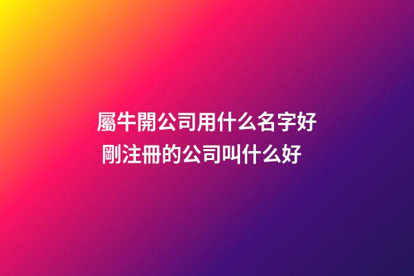 屬牛開公司用什么名字好 剛注冊的公司叫什么好-第1張-公司起名-玄機派